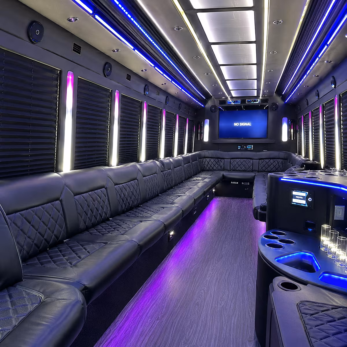 idaho falls 30 passenger party bus inside